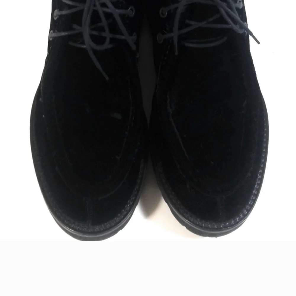 Emporio Armani Men's Black Suede Boots Size 6